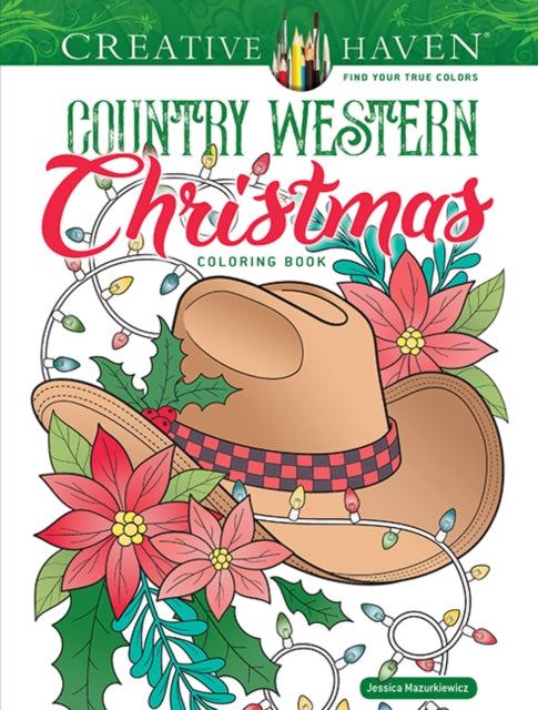 Creative Haven Country Western Christmas Coloring Book cover