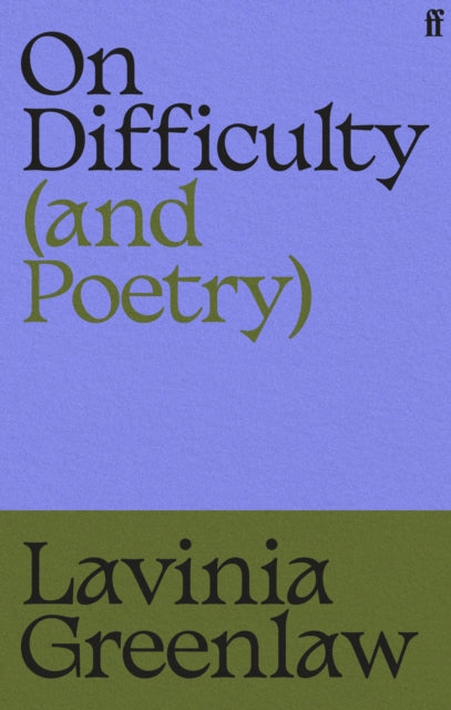 On Difficulty (and Poetry) cover
