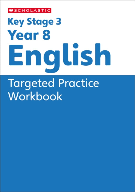 KS3 Year 8 English Targeted Practice Workbook with answers. cover
