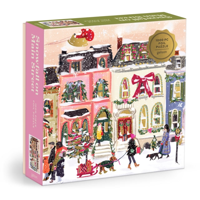 Snowfall on Main Street 1000 Piece Foil Puzzle cover
