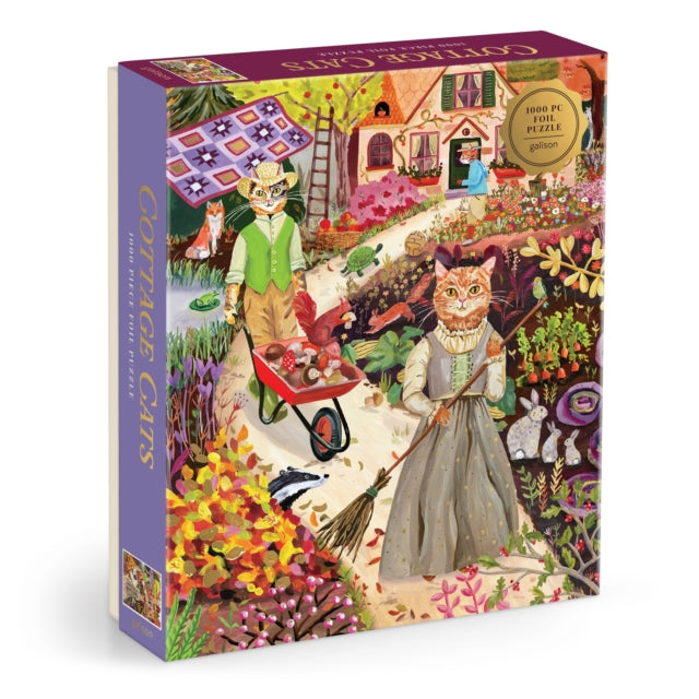Cottage Cats 1000 Piece Foil Puzzle cover