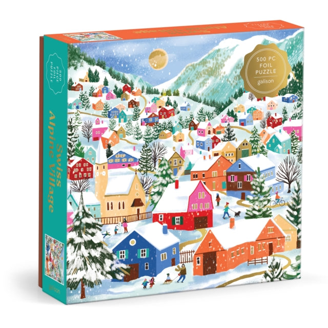 Swiss Alpine Village 500 Piece Foil Puzzle cover
