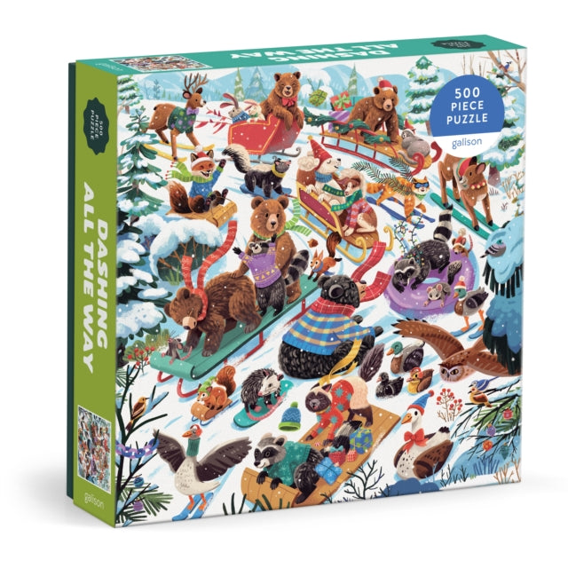 Dashing All The Way 500 Piece Puzzle cover