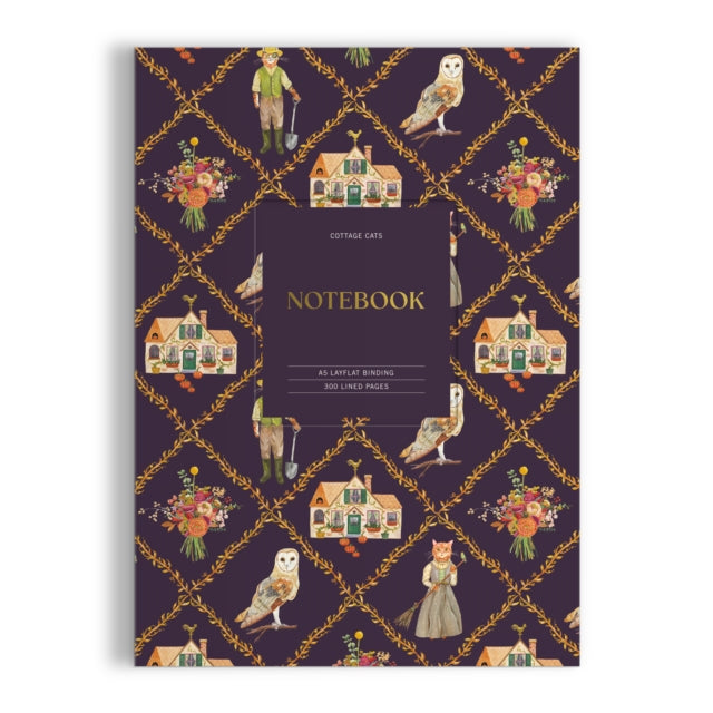 Cottage Cats A5 Premium Notebook cover