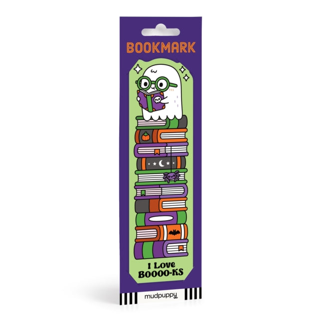 I Love BOOOO-KS Ghost Bookmark cover