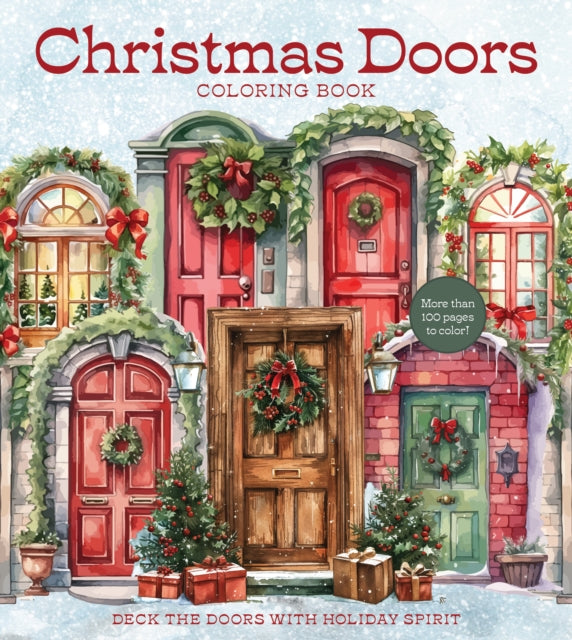 Christmas Doors Coloring Book cover