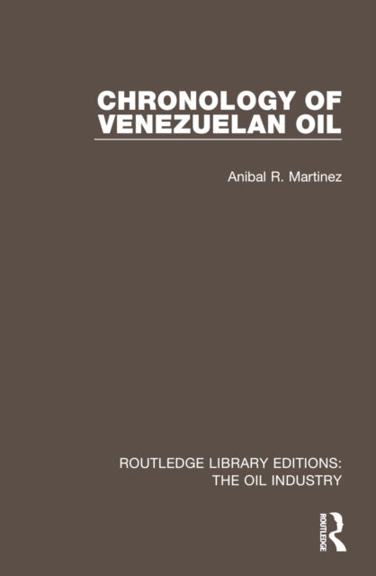 Chronology of Venezuelan Oil cover