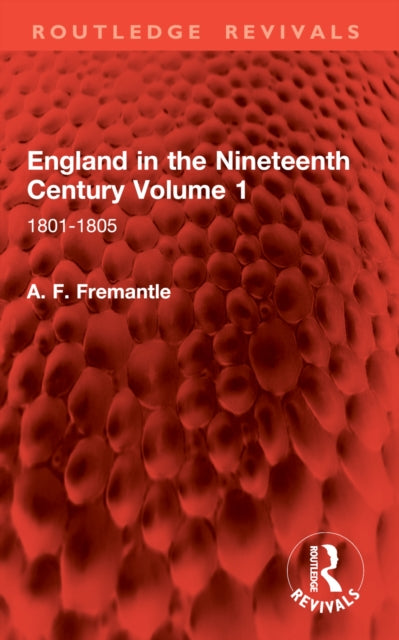 England in the Nineteenth Century Volume 1 cover