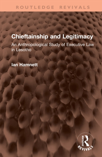 Chieftainship and Legitimacy cover