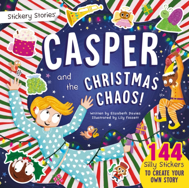 Stickery Stories: Casper and the Christmas Chaos - festive fantasy adventure sticker activity storybook for 4-8 Year Olds! cover