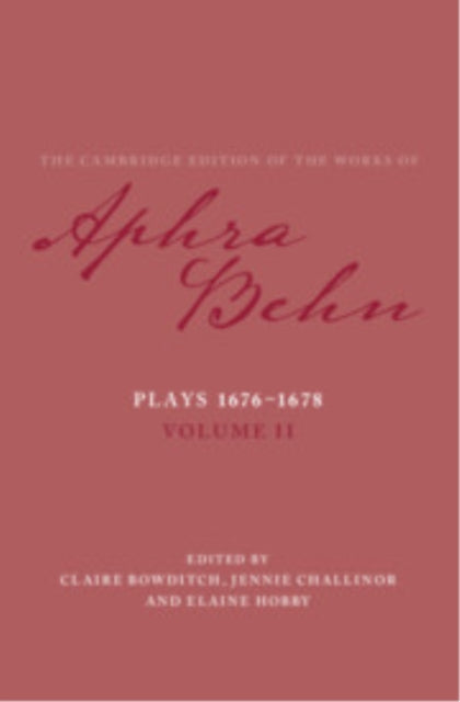 Plays 1676–1678: Volume 2, Plays 1676–1678 cover