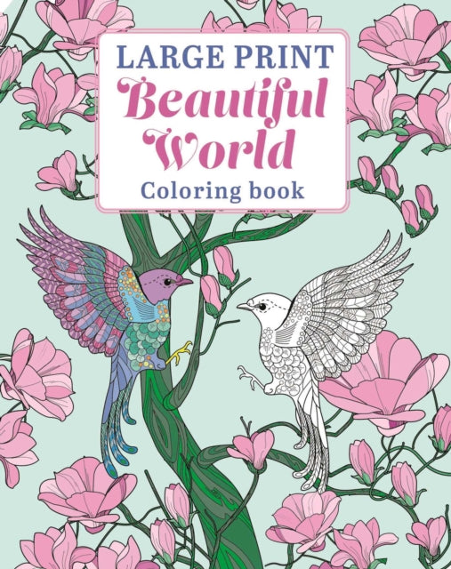 Large Print Beautiful World Coloring Book cover