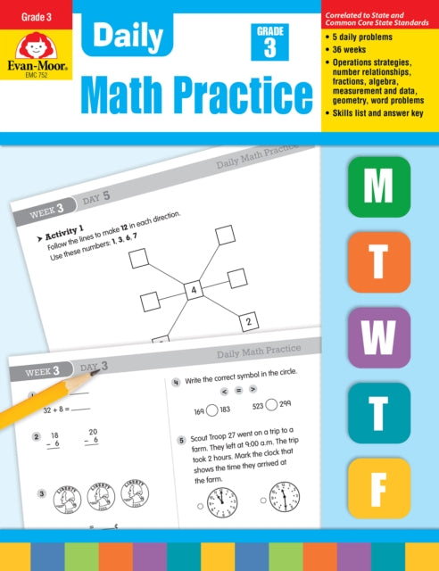 Daily Math Practice, Grade 3 Te cover