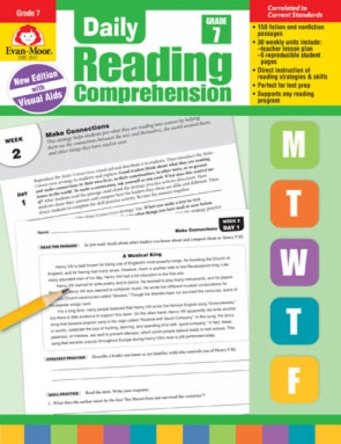 Daily Reading Comprehension, Grade 7 Te cover