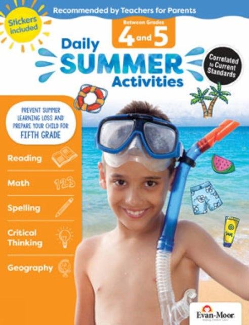Daily Summer Activities Moving From 4Th To 5Th Gr cover