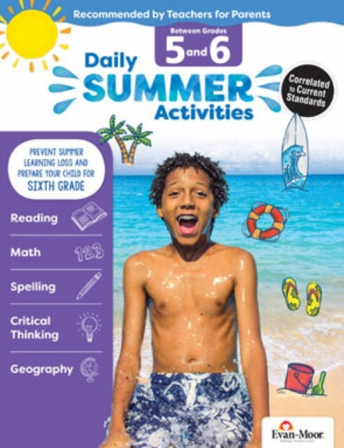 Daily Summer Activities Moving From 5Th To 6Th Gr cover