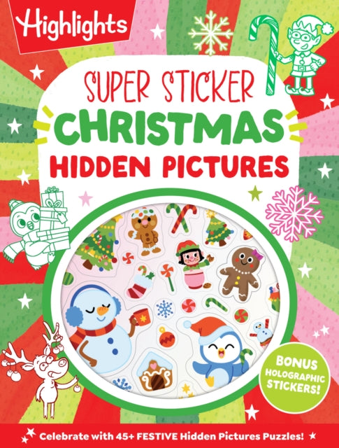 Super Sticker Christmas Hidden Pictures cover
