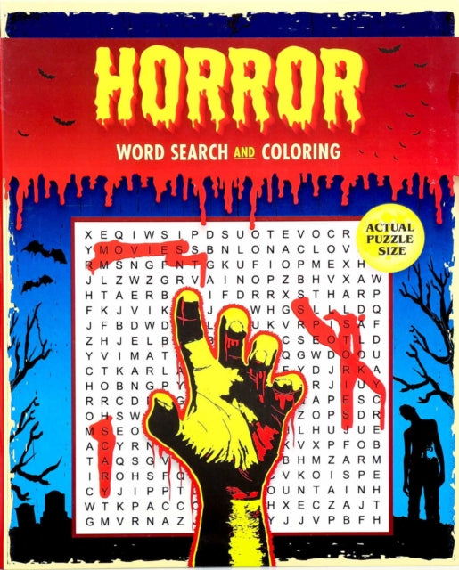 Horror Word Search and Coloring cover