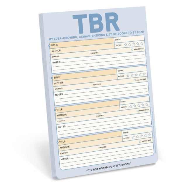 Tbr (to Be Read) Knock Knock Pad cover