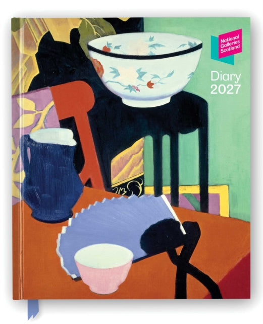 National Galleries of Scotland 2027 Desk Diary Planner - Week to View, Illustrated throughout cover