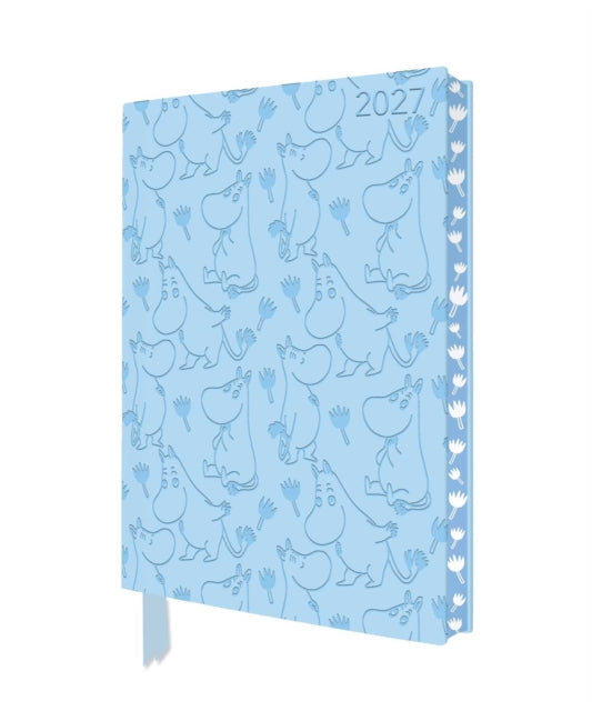 Moomin and Flowers 2027 Artisan Art Vegan Leather Diary Planner - Page to View with Notes cover