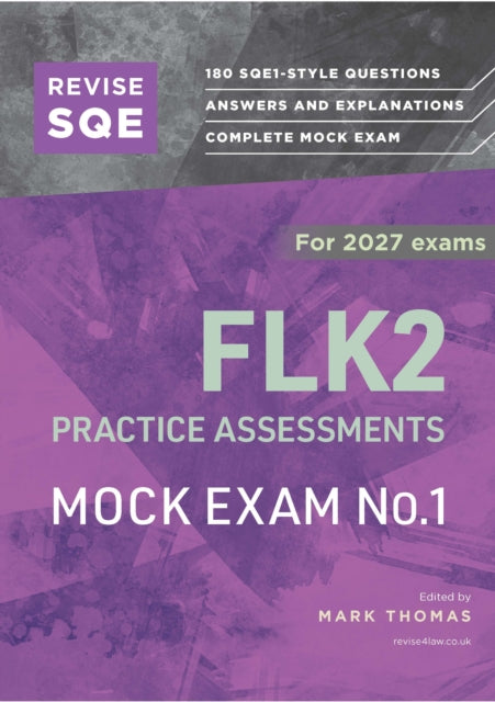 Revise SQE FLK2 Practice Assessments 2027: Mock Exam 1 cover