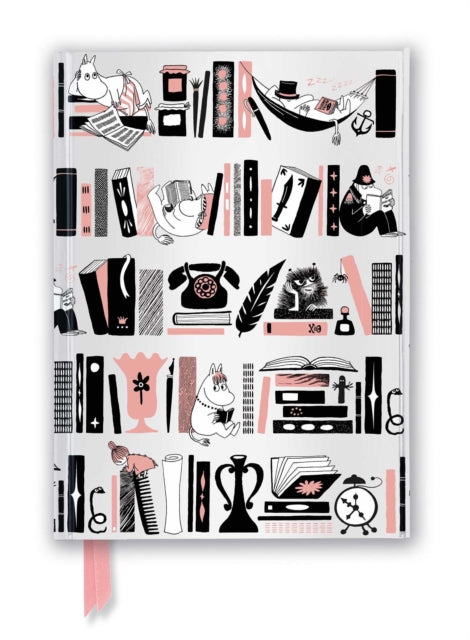 Moomin Bookshelves: Pink & Silver (Foiled Journal) cover