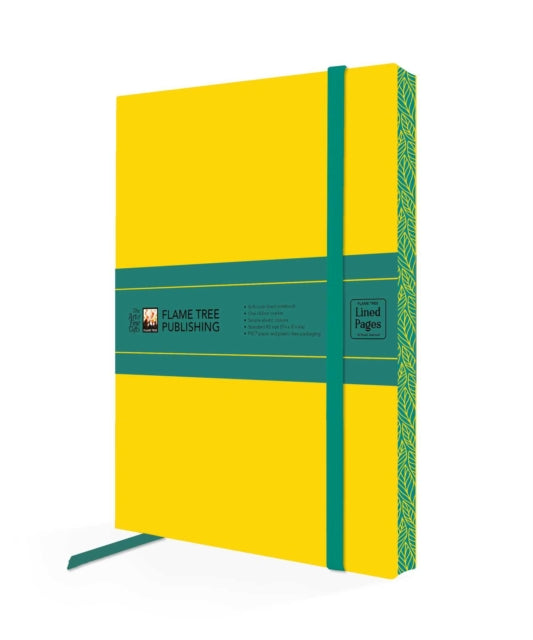 Yellow & Dark Teal Artisan Paperback Notebook cover