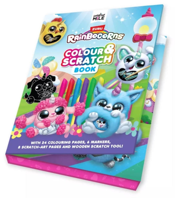 Rainbocorns Colour and Scratch Book cover