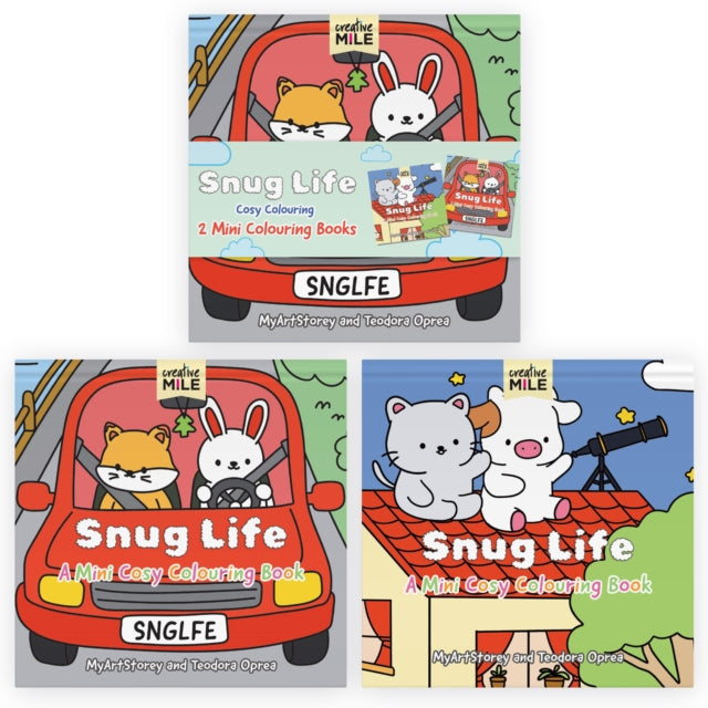 2 Pack Mini Colouring Book   Snug Life Cosy Colouring Book cover