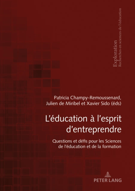 L’éducation à l’esprit d’entreprendre cover