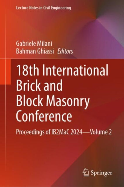 18th International Brick and Block Masonry Conference cover