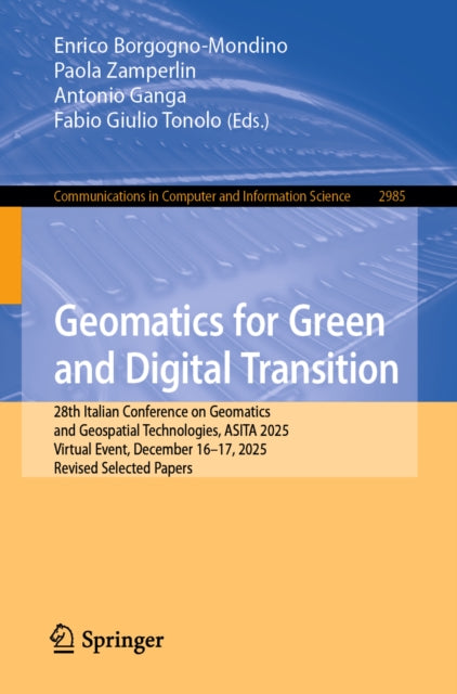 Geomatics for Green and Digital Transition cover