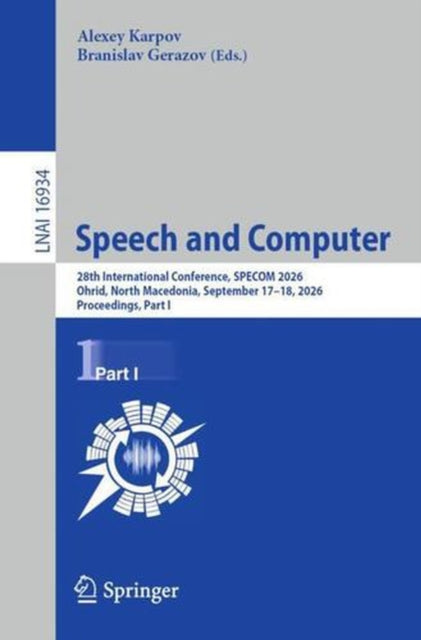 Speech and Computer cover