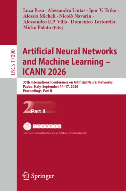 Artificial Neural Networks and Machine Learning – ICANN 2026 cover