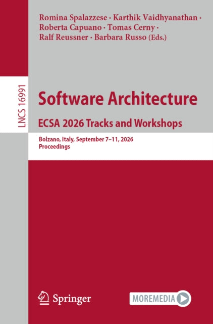 Software Architecture. ECSA 2026 Tracks and Workshops cover