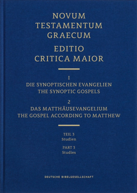 Novum Testamentum Graecum Editio Critica Maior, (ECM) I.1/3 cover