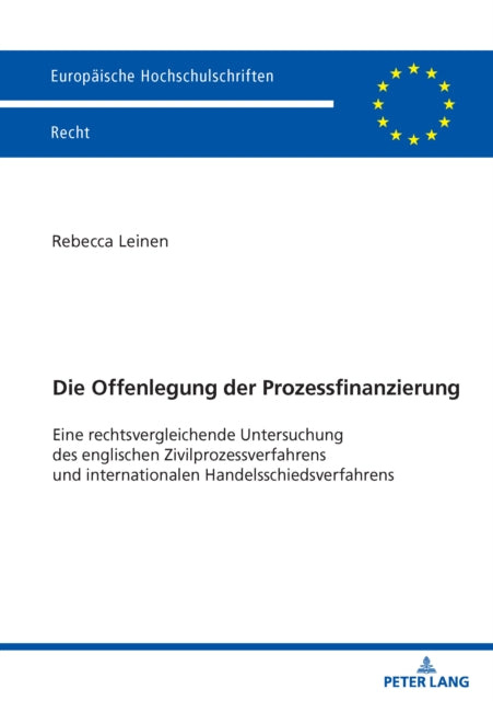 Die Offenlegung der Prozessfinanzierung cover