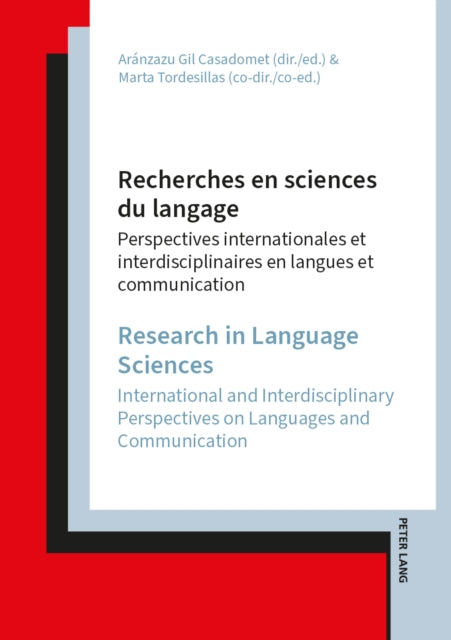 Recherches en Sciences du langage / Research in Language Sciences cover