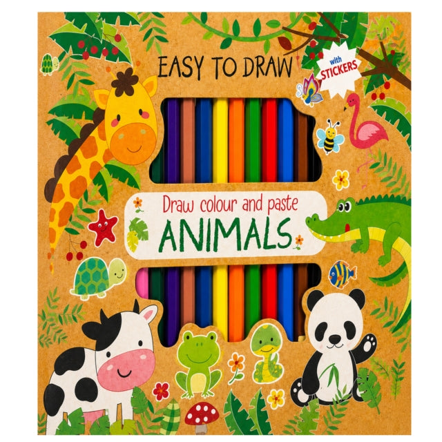 Draw Colour And Paste - Animals cover