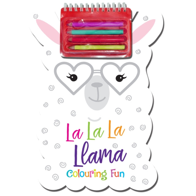 Shaped Colouring And Sticker Pad: La La Llama - Wire Bound Colouring Book With Stickers And Colour Pencils cover