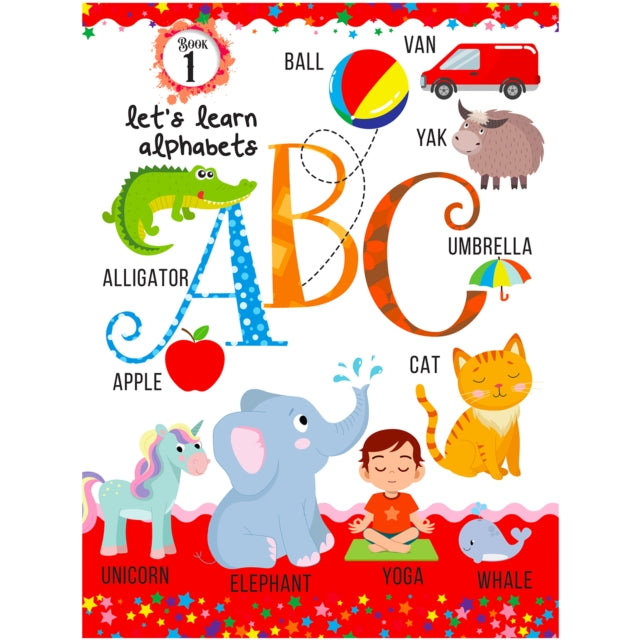 Let'S Learn Giant Board Book: Alphabets Abc - Large Board Book With Beautifully Illustrated Images For Children To Learn cover