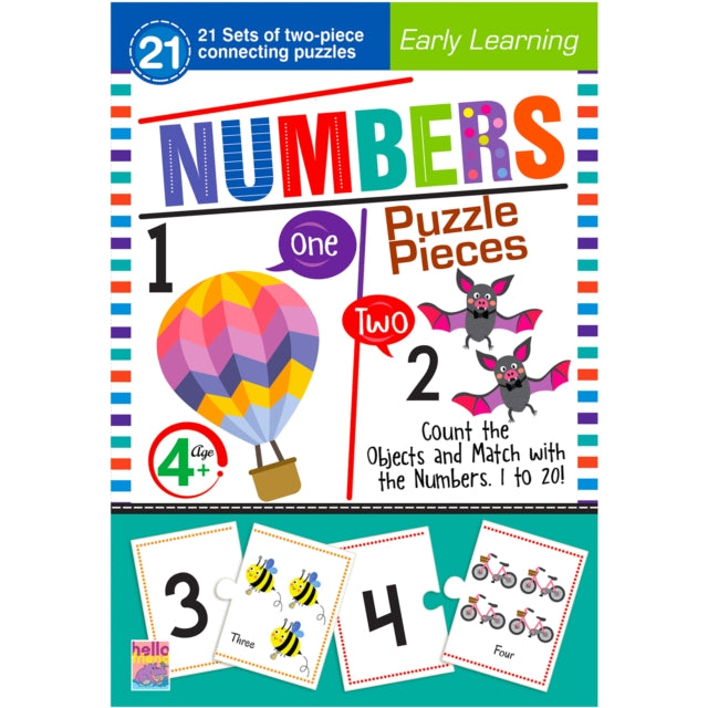 Numbers Jigsaw Puzzle Connecting 2-Piece (Set Of 21 Pcs) For Kids, Childrens And Toddlers - Early Learning Educational Brain Booster With Fun And Engaging - Ages 4+ cover