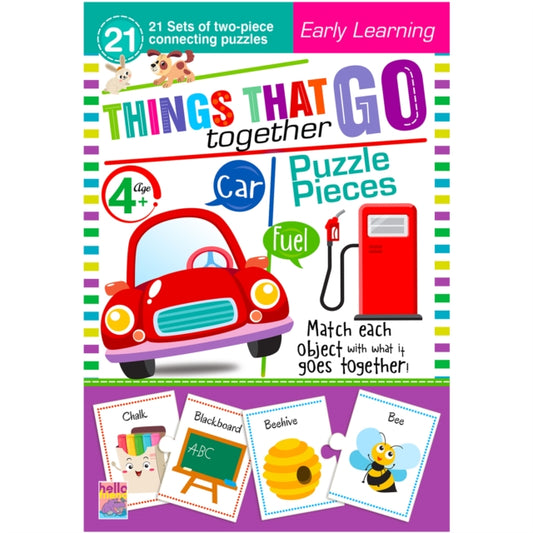 Object Match Jigsaw Puzzle Connecting 2-Piece (Set Of 21 Pcs) For Kids, Childrens And Toddlers - Early Learning Educational Brain Booster With Fun And Engaging - Ages 4+ cover
