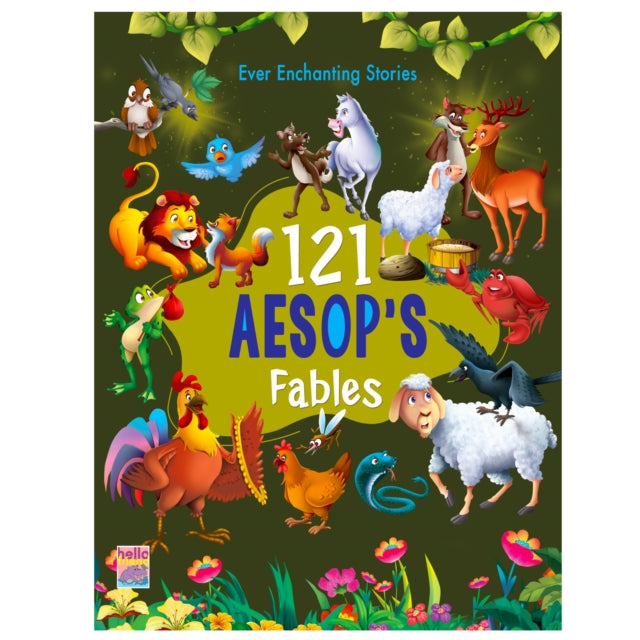 121 Aesop Fables - Illustrated Story Books For Kids And Childrens - Bedtime Moral Short Stories With Colourful Pictures In English cover