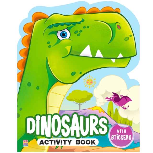Dinosaur Sticker Activity Book For Kids, Childern And Toddlers – Fun Activity With Coloring – Ages 3+ Years cover