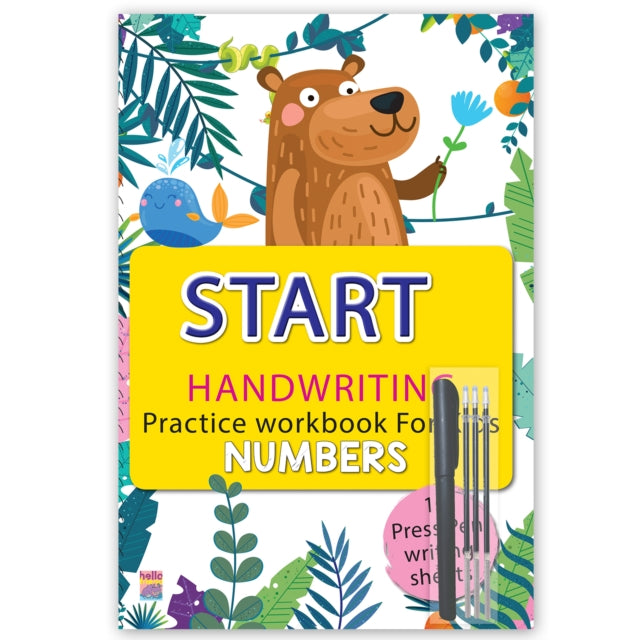 Start Handwriting Practice Number Writing Books English Language - Letter Word And Sentence Writing Practice Illustrated Book, Fun And Educational - Ages 2+ Years cover