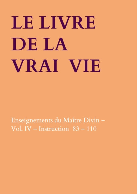 LE LIVRE DE LA VRAI  VIE cover
