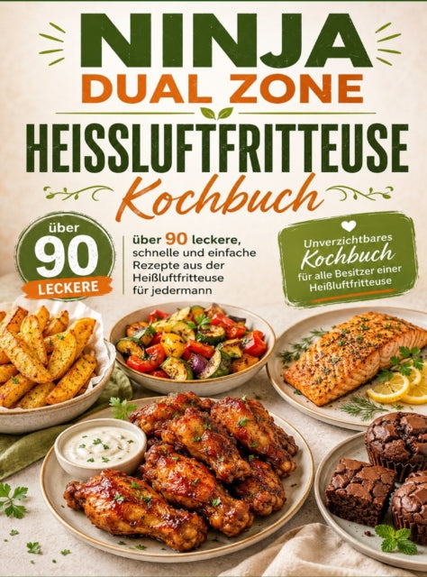 Ninja Dual Zone Heißluftfritteuse Kochbuch: uber 90 leckere, schnelle und einfache Rezepte aus cover