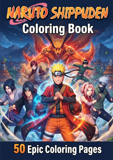 Anime Ninja Coloring Book cover